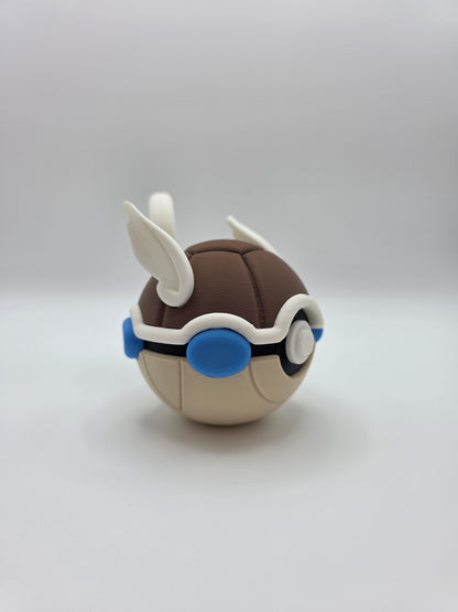 Character Design - 3D Printed Character Ball - Wartortle - Unique Display Collectible.