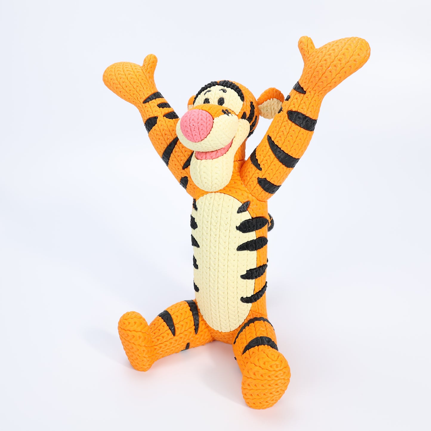 Knitted Design - 3D Printed Winnie The Pooh Inspired Character Figures - Unique Display Collectible