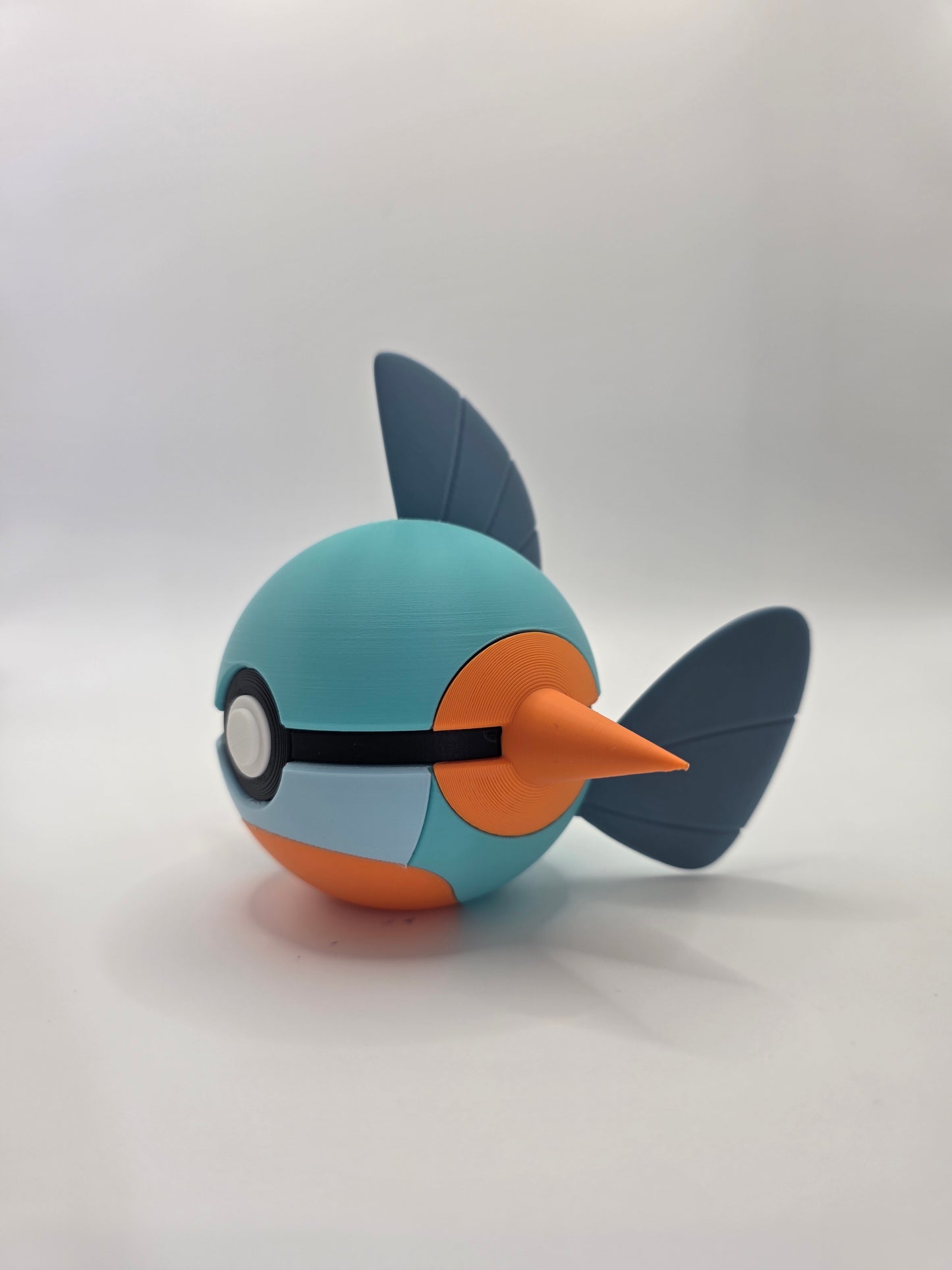 Character Design - 3D Printed Character Ball - Marshtomp - Unique Display Collectible.