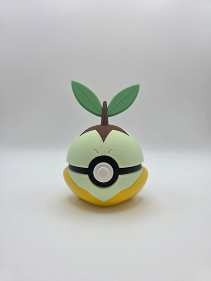 Character Design - 3D Printed Character Ball - Turtwig - Unique Display Collectible.