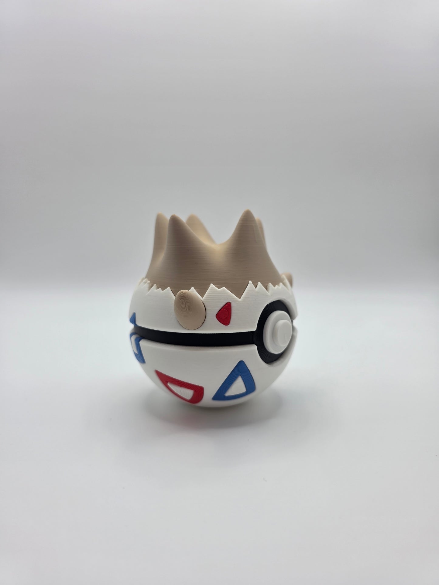 Character Design - 3D Printed Character Ball - Togepi - Unique Display Collectible.