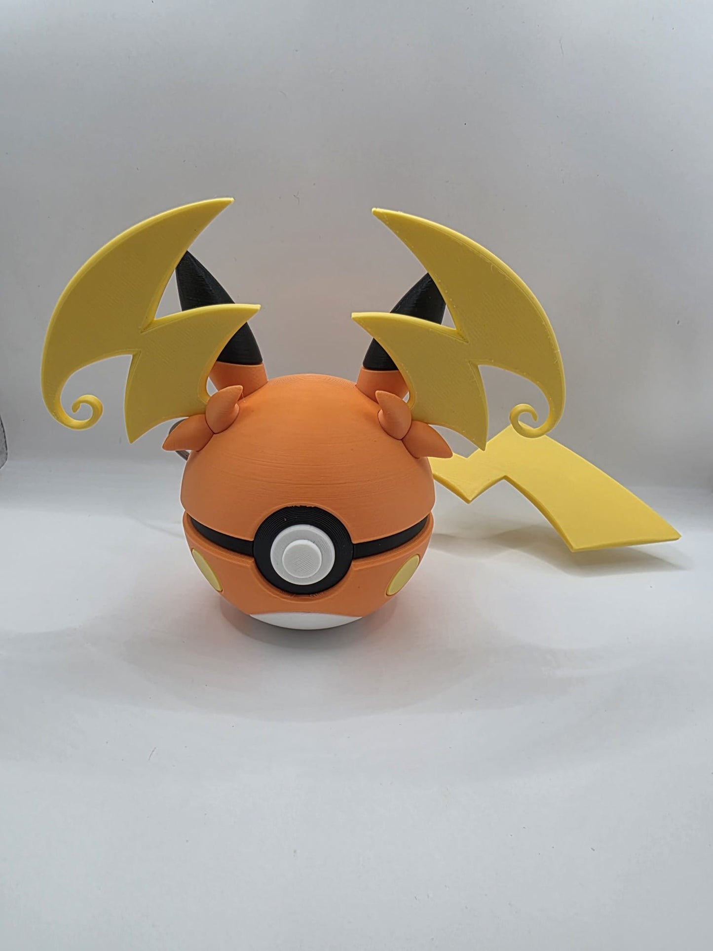 Pokemon Character Design - 3D Printed Pokeball - Mega Raichu Y - Exclusive Display Collectible.
