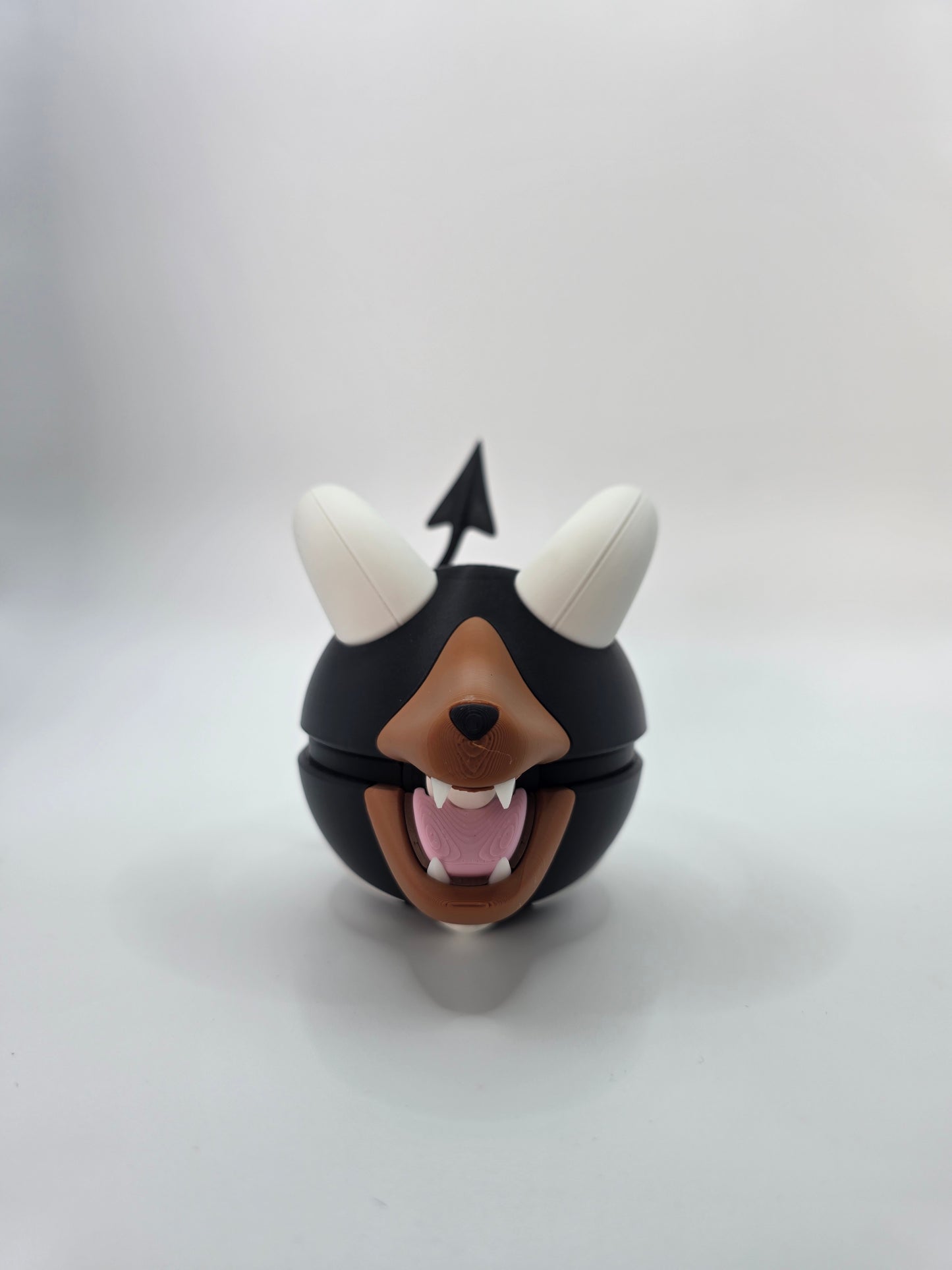 Character Design - 3D Printed Character Ball - Houndoom - Unique Display Collectible.