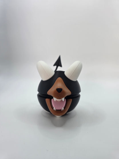 Character Design - 3D Printed Character Ball - Houndoom - Unique Display Collectible.