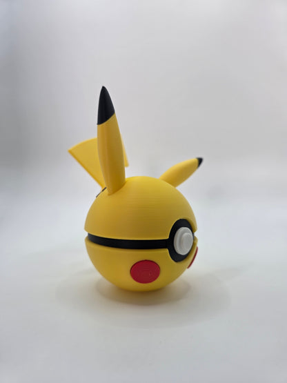 Character Design - 3D Printed Character Ball - Pikachu - Unique Display Collectible.