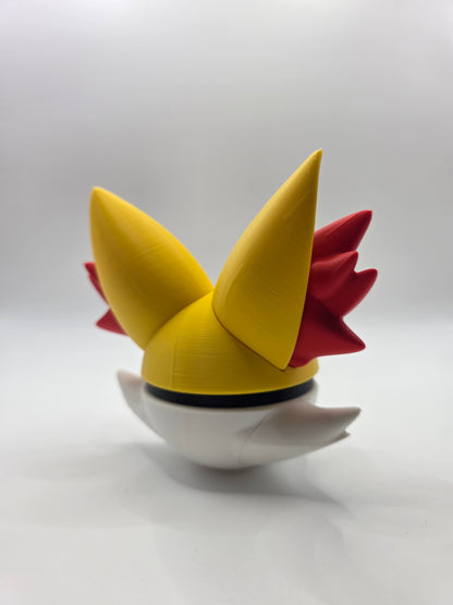 Character Design - 3D Printed Character Ball - Fennekin - Unique Display Collectible.