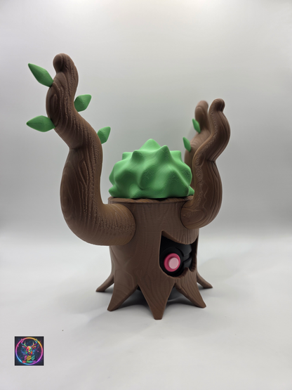 Character Design - 3D Printed Character Ball - Trevenant - Unique Display Collectible.