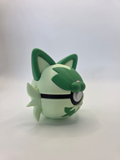 Character Design - 3D Printed Character Ball - Sprigatito - Unique Display Collectible.