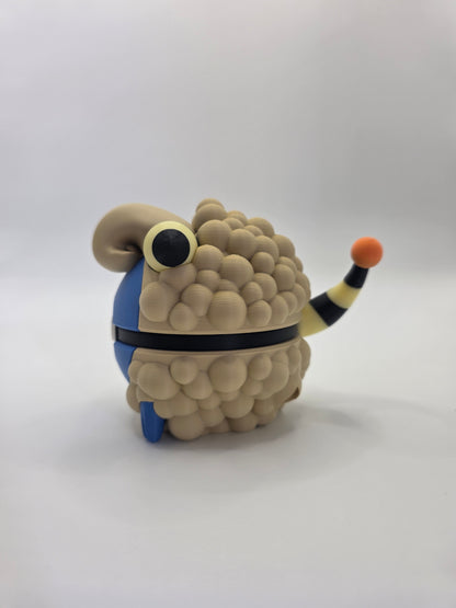 Character Design - 3D Printed Character Ball - Mareep - Unique Display Collectible.