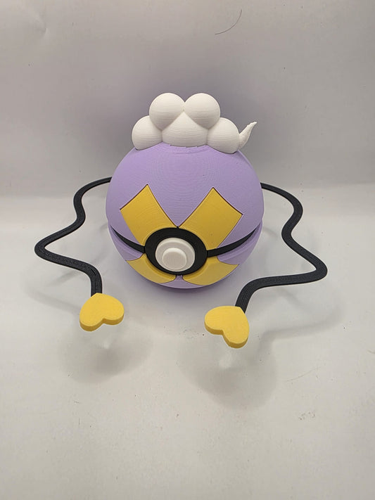Pokemon Character Design - 3D Printed Pokeball - Driftloon - Exclusive Display Collectible.
