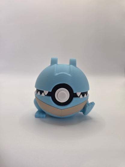 Character Design - 3D Printed Character Ball - Totodile - Unique Display Collectible.