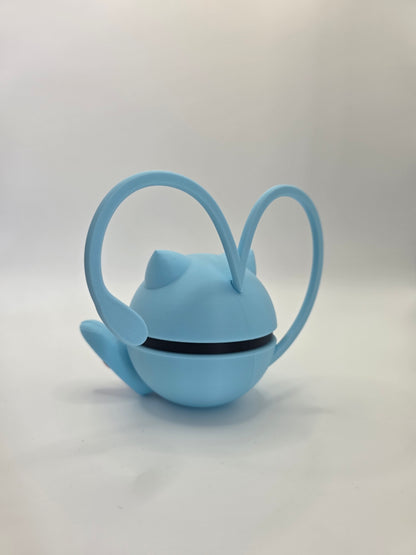 Character Design - 3D Printed Character Ball - Valentine Mew - Unique Display Collectible.
