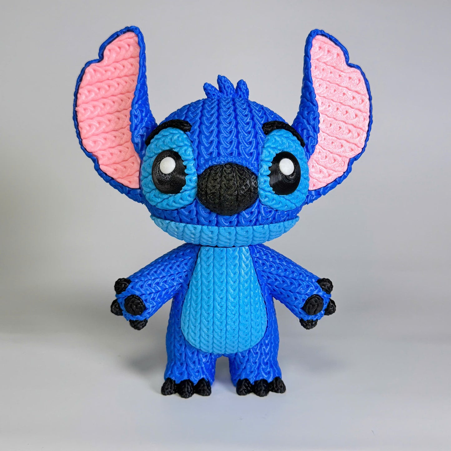 Knitted Design - 3D Printed Lilo & Stitch Inspired Character Figures - Unique Display Collectible