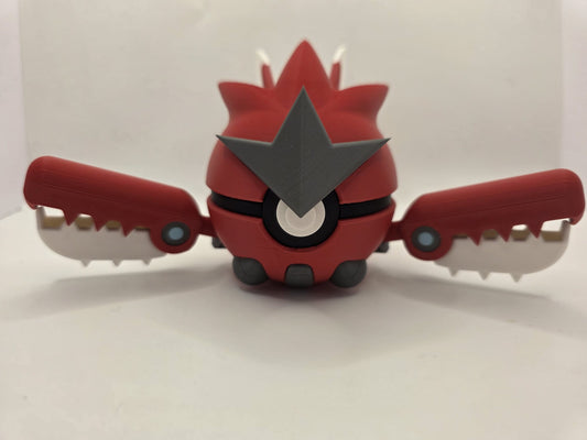 Pokemon Character Design - 3D Printed Pokeball - Mega Scizor - Exclusive Display Collectible.