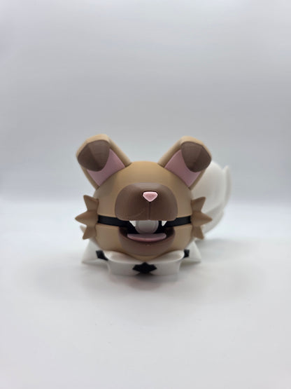 Character Design - 3D Printed Character Ball - Rockruff - Unique Display Collectible.