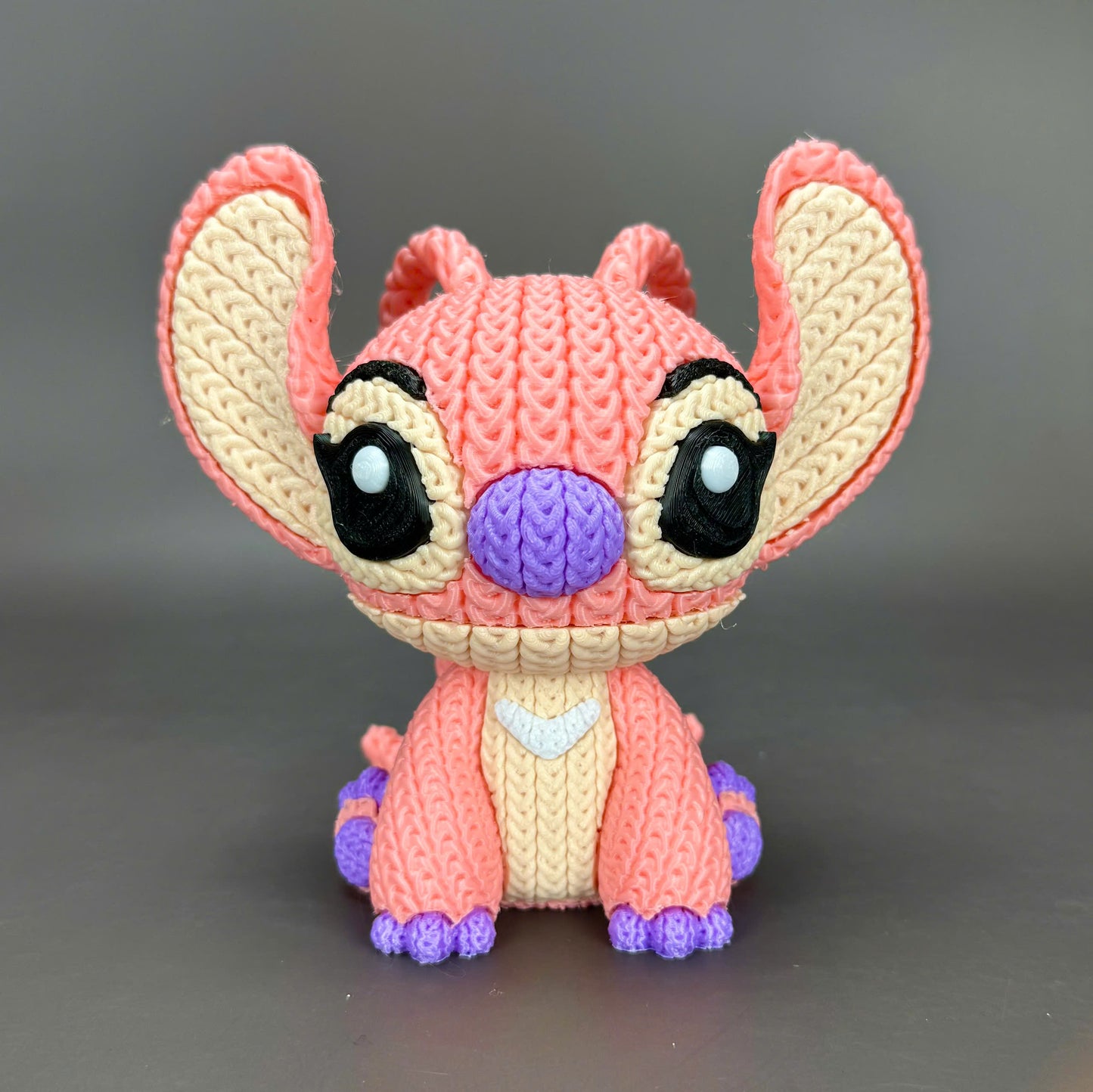 Knitted Design - 3D Printed Lilo & Stitch Inspired Character Figures - Unique Display Collectible