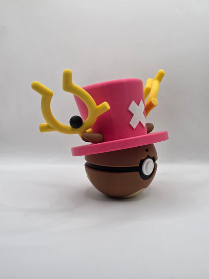 Character Design - 3D Printed Character Ball - Tony Tony Chopper Stantler - Unique Display Collectible.