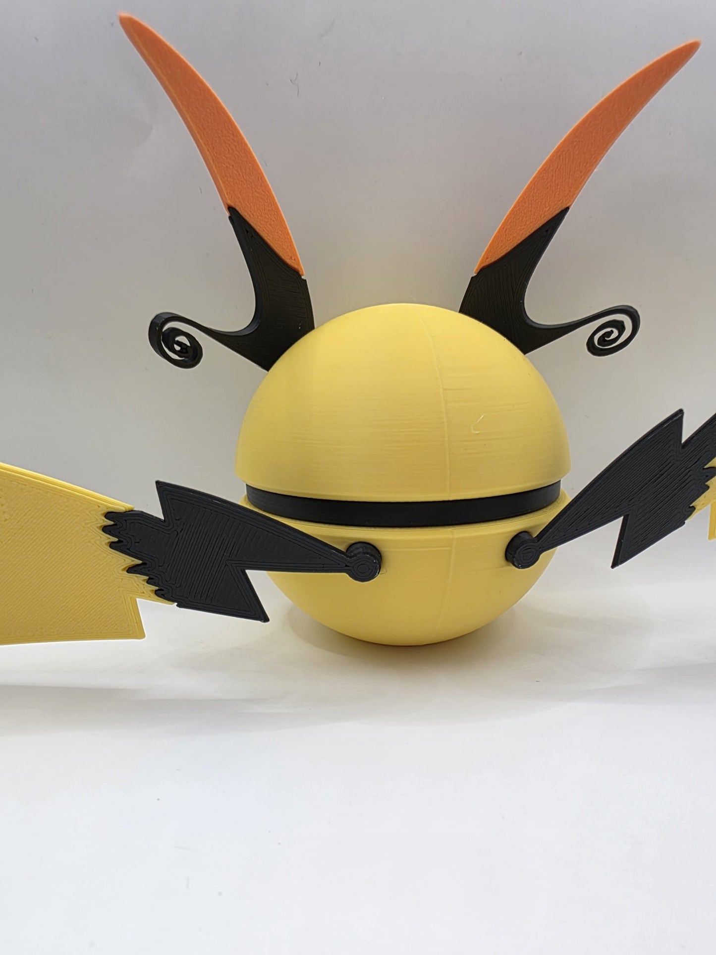 Pokemon Character Design - 3D Printed Pokeball - Mega Raichu X - Exclusive Display Collectible.