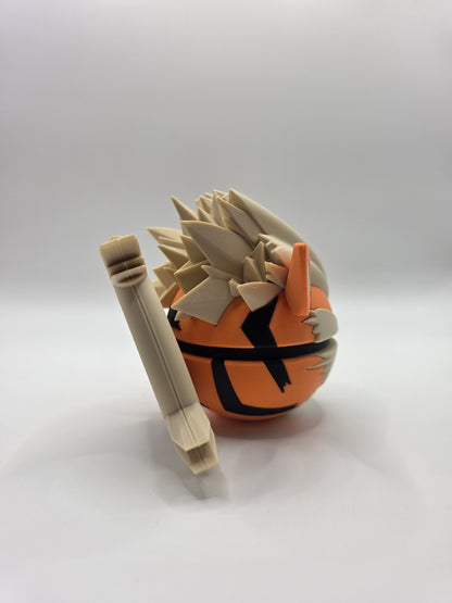 Character Design - 3D Printed Character Ball - Arcanine - Unique Display Collectible.