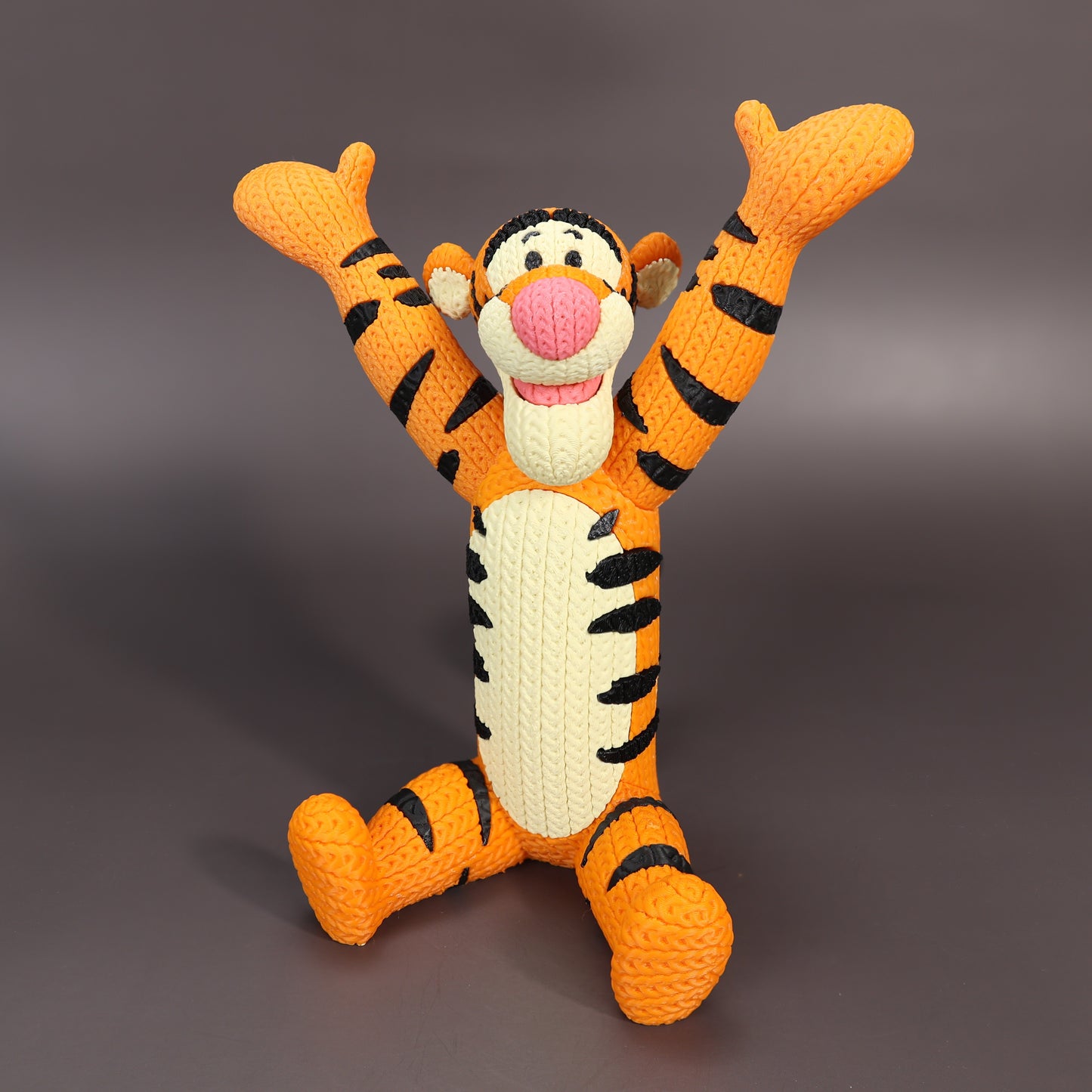 Knitted Design - 3D Printed Winnie The Pooh Inspired Character Figures - Unique Display Collectible