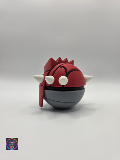 Character Design - 3D Printed Character Ball - Groudon - Unique Display Collectible.