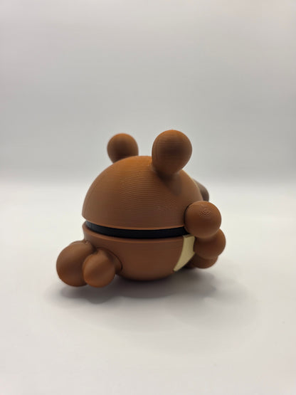 Character Design - 3D Printed Character Ball - Bidoof - Unique Display Collectible.