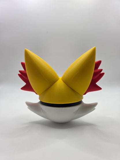 Character Design - 3D Printed Character Ball - Fennekin - Unique Display Collectible.
