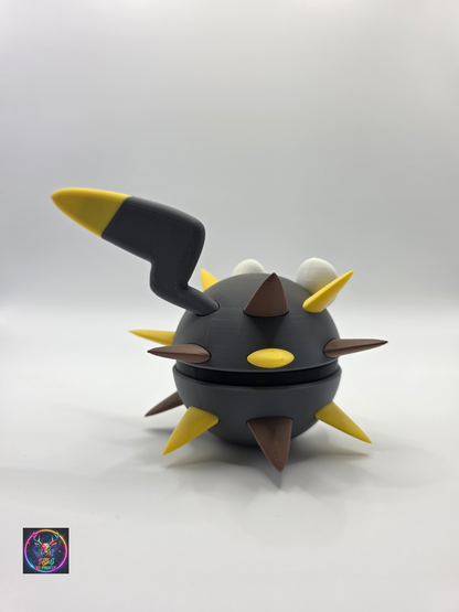 Character Design - 3D Printed Character Ball - Togedemaru - Unique Display Collectible.