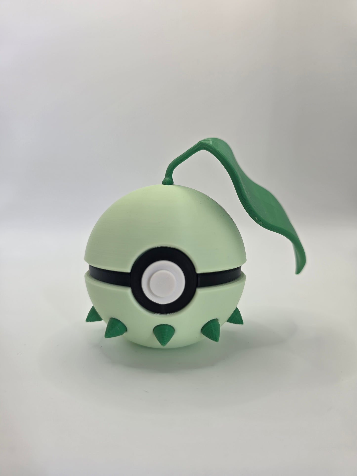 Character Design - 3D Printed Character Ball - Chikorita - Unique Display Collectible.