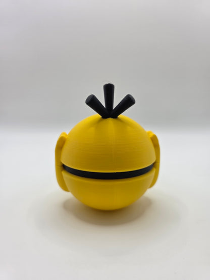 Character Design - 3D Printed Character Ball - Psyduck - Unique Display Collectible.