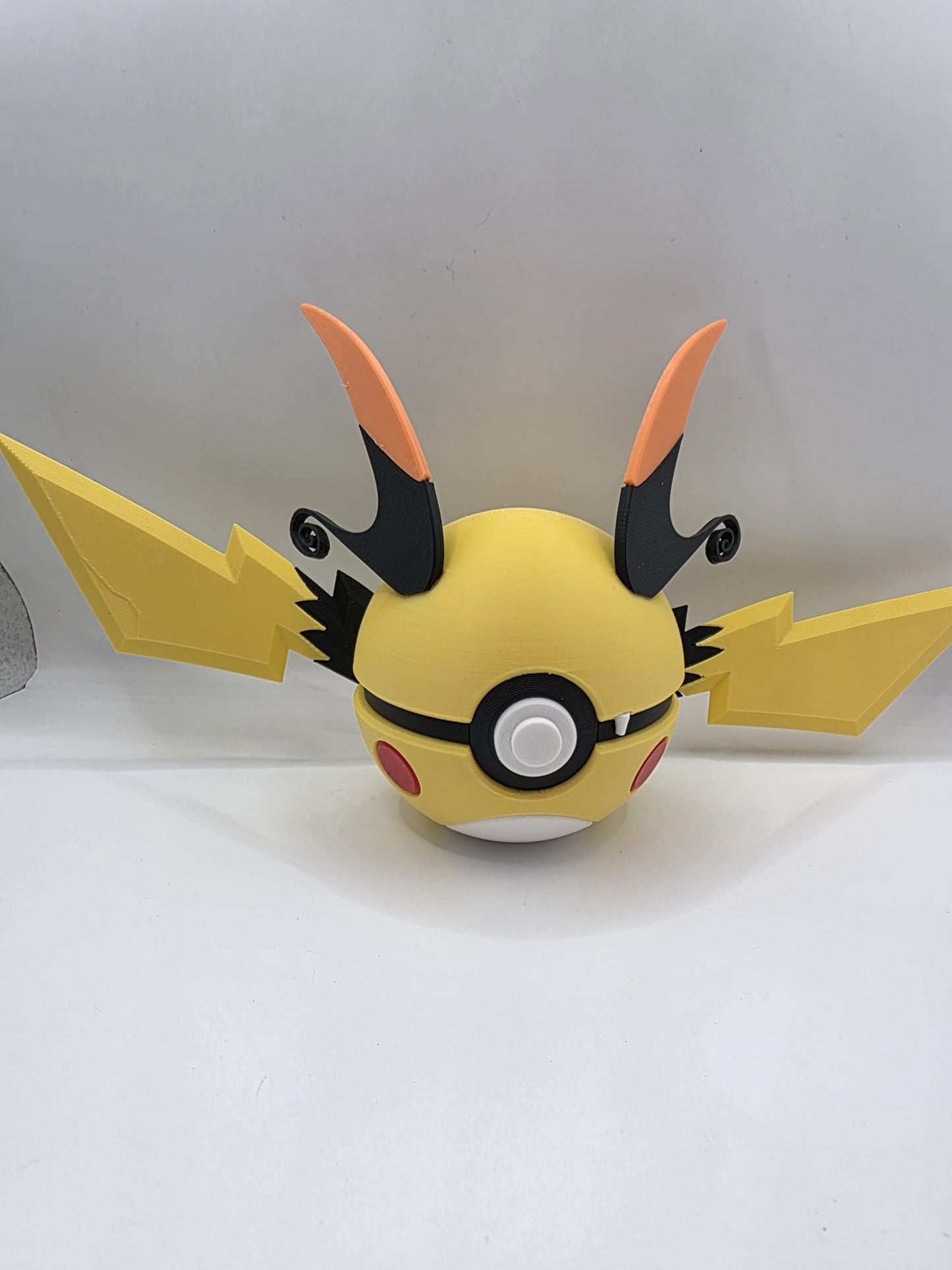 Pokemon Character Design - 3D Printed Pokeball - Mega Raichu X - Exclusive Display Collectible.