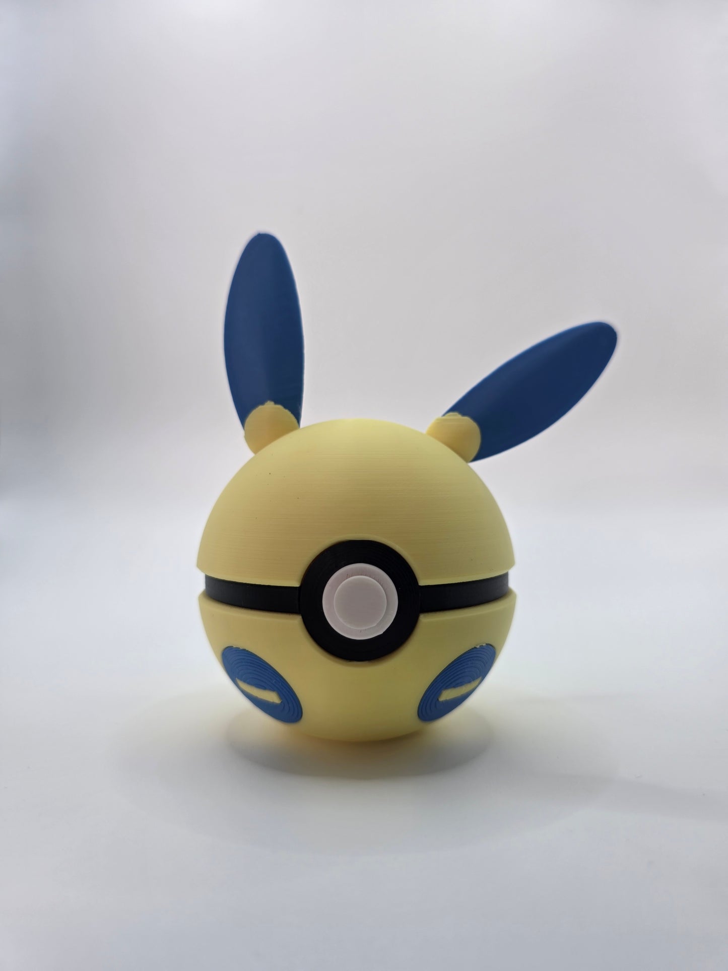 Character Design - 3D Printed Character Ball - Minun - Unique Display Collectible.