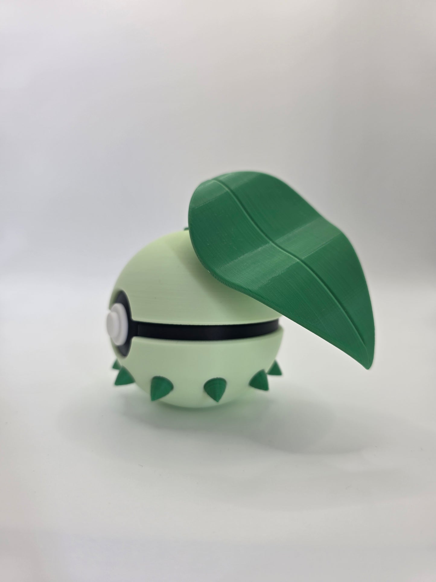 Character Design - 3D Printed Character Ball - Chikorita - Unique Display Collectible.