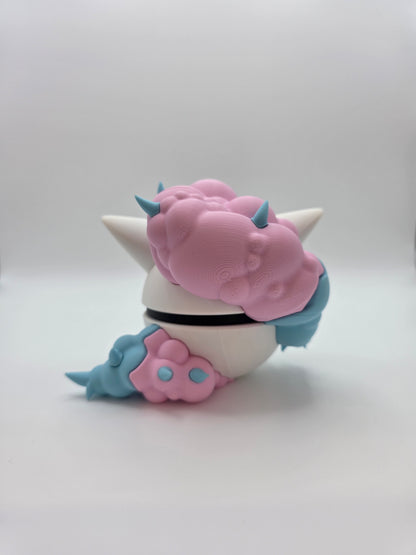 Character Design - 3D Printed Character Ball - Galarian Ponyta - Unique Display Collectible.