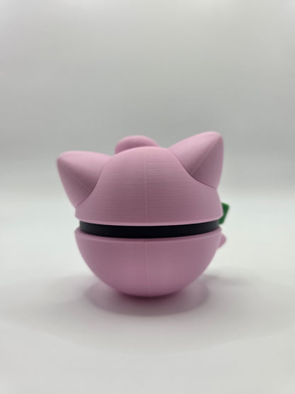 Character Design - 3D Printed Character Ball - Jigglypuff - Unique Display Collectible.