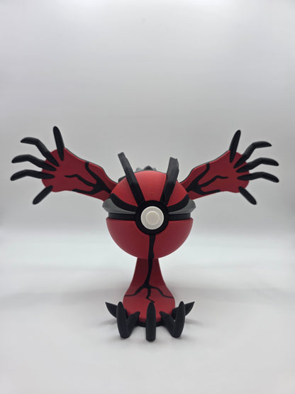 Character Design - 3D Printed Character Ball - Yveltal - Unique Display Collectible.