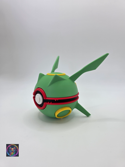 Character Design - 3D Printed Character Ball - Rayquaza - Unique Display Collectible.