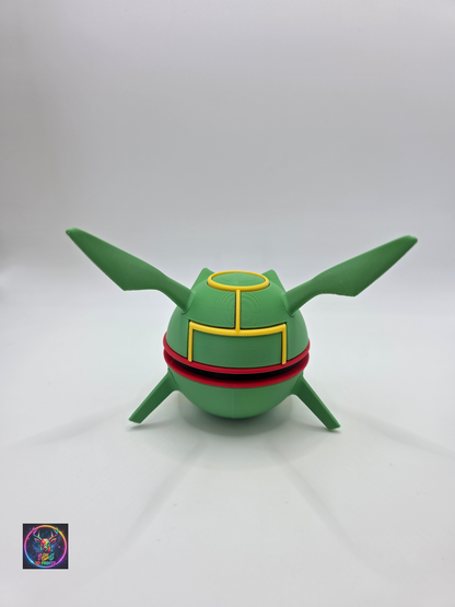Character Design - 3D Printed Character Ball - Rayquaza - Unique Display Collectible.