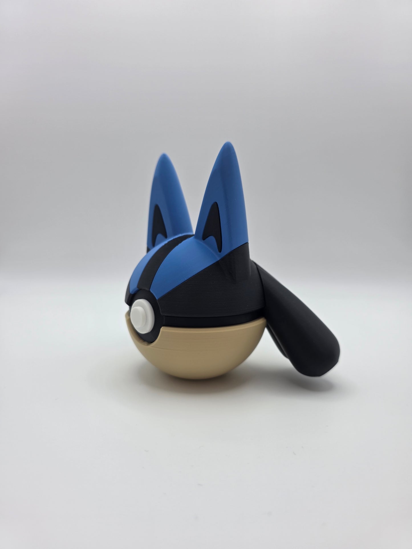 Character Design - 3D Printed Character Ball - Lucario - Unique Display Collectible.