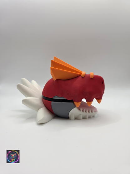 Character Design - 3D Printed Character Ball - Tyrantrum - Unique Display Collectible.