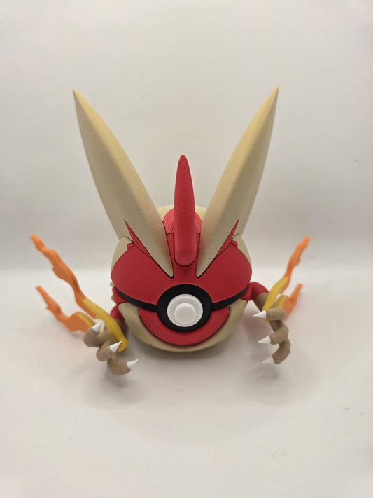 Pokemon Character Design - 3D Printed Pokeball - Mega Blaziken - Exclusive Display Collectible.