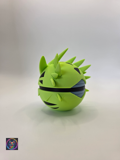 Character Design - 3D Printed Character Ball -Tyranitar - Unique Display Collectible.