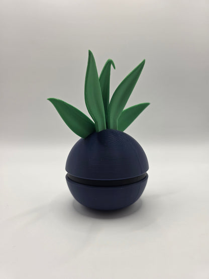 Character Design - 3D Printed Character Ball - Oddish  - Unique Display Collectible.