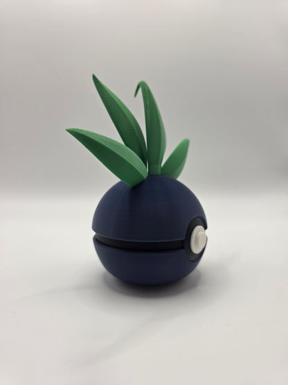Character Design - 3D Printed Character Ball - Oddish  - Unique Display Collectible.