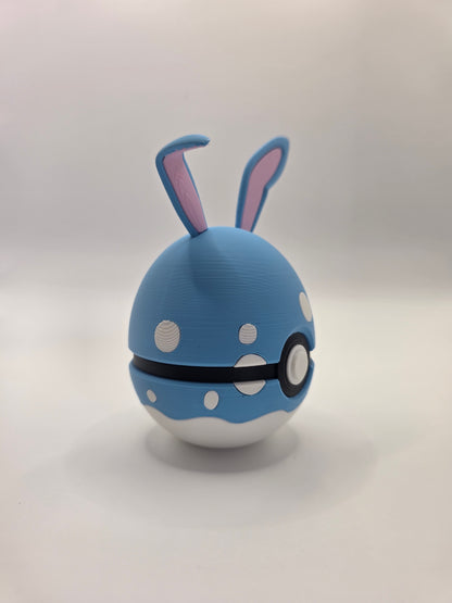 Character Design - 3D Printed Character Ball - Azumarill - Unique Display Collectible.