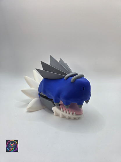 Character Design - 3D Printed Character Ball - Shiny - Tyrantrum- Unique Display Collectible.