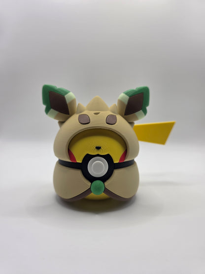 Character Design - 3D Printed Character Ball - Poncho Pikachu Collection - Unique Display Collectible.