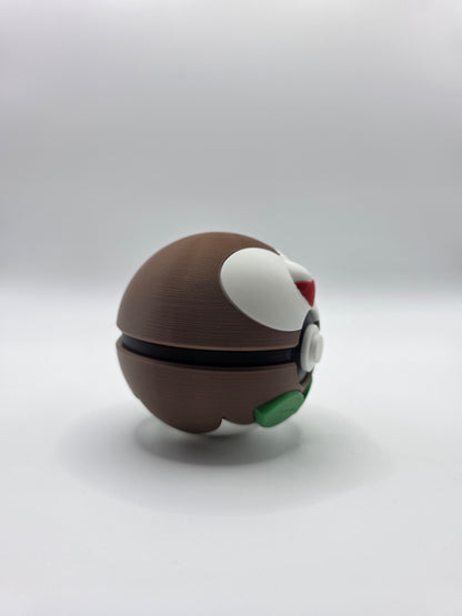 Character Design - 3D Printed Character Ball - Rowlet - Unique Display Collectible.