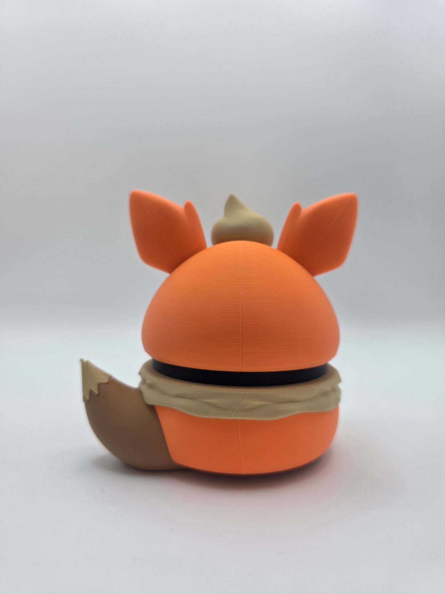 Character Design - 3D Printed Character Ball - Poncho Eevee Collection - Unique Display Collectible.