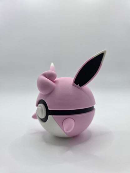 Character Design - 3D Printed Character Ball - Wigglytuff - Unique Display Collectible.